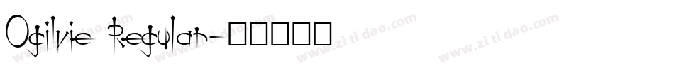 Ogilvie Regular字体转换